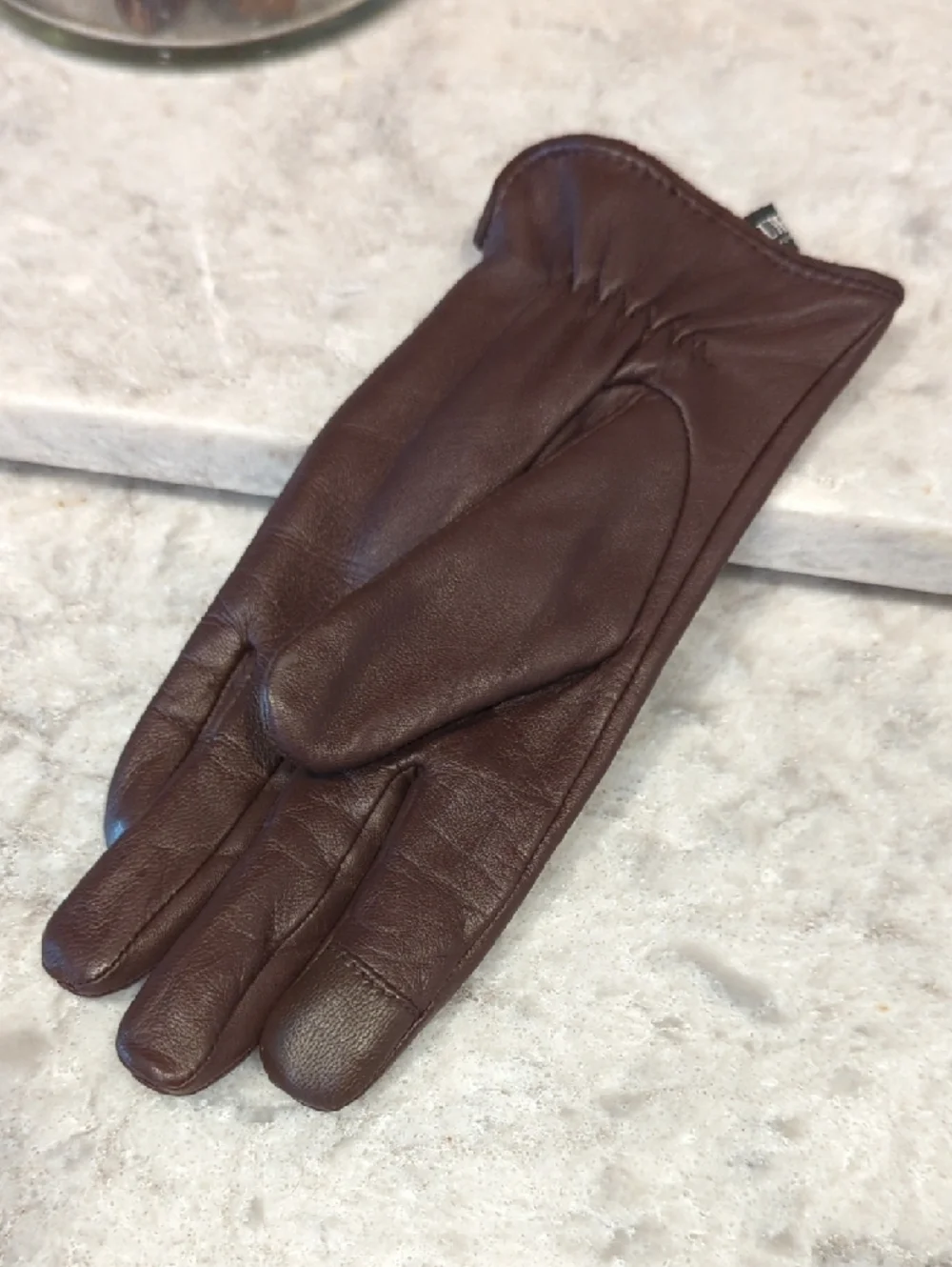 Ralph Lauren Brown Leather Glove - Picture 2 of 3